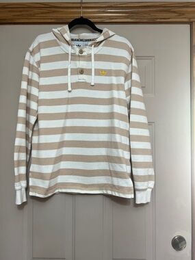 Adidas striped hoodie.